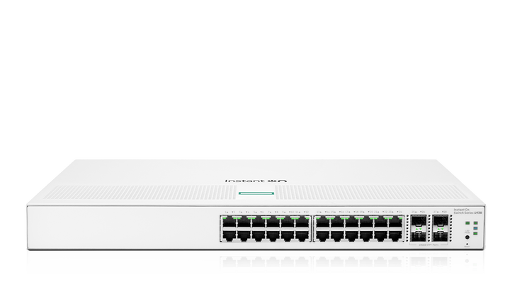 HPE Networking Instant On 1930 24-Port Gigabit Smart-Managed Switch with 4 SFP+ 10G, Fanless