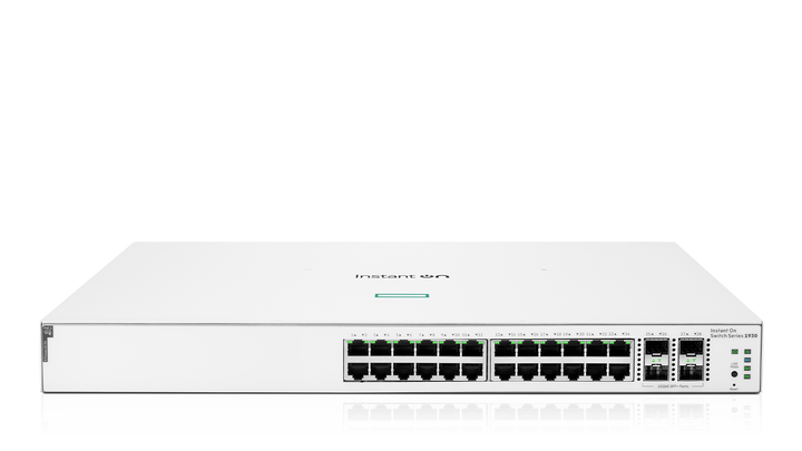 HPE Networking Instant On 1930 24-Port Gigabit Class 4 PoE+ Smart-Managed Switch with 4 SFP+ 10G, 195W