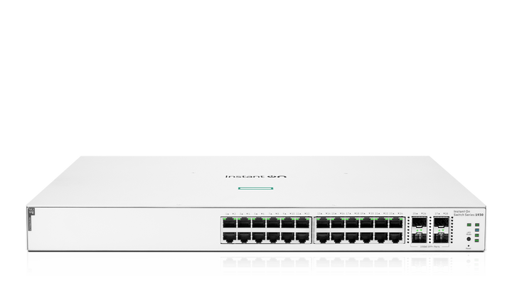 HPE Networking Instant On 1930 24-Port Gigabit Class 4 PoE+ Smart-Managed Switch with 4 SFP+ 10G, 370W