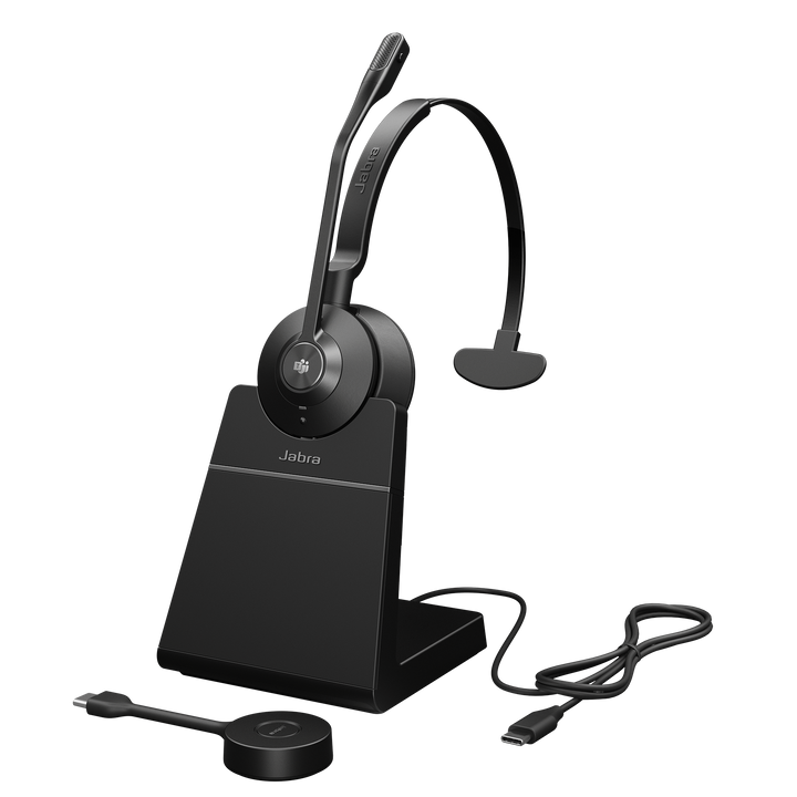 Jabra Engage 55 Mono MS on Charging Base USB-C DECT Dongle