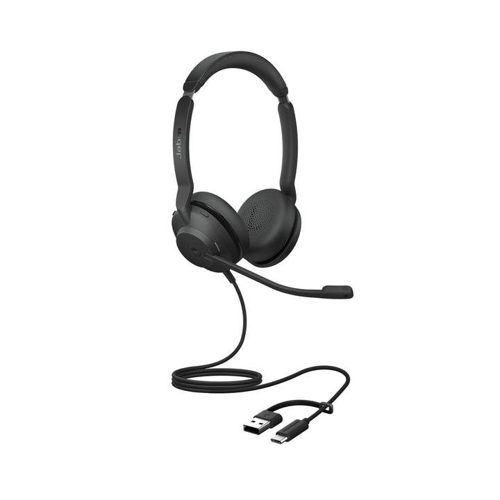 Jabra Evolve2 30 MS Teams Stereo USB-C with USB-A Adapter