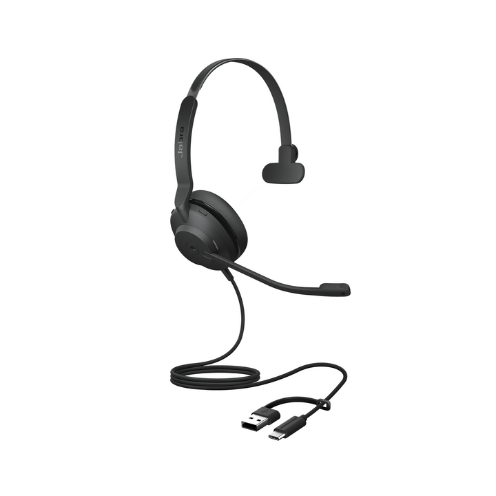 Jabra Evolve2 30 MS Teams Mono USB-C with USB-A Adapter