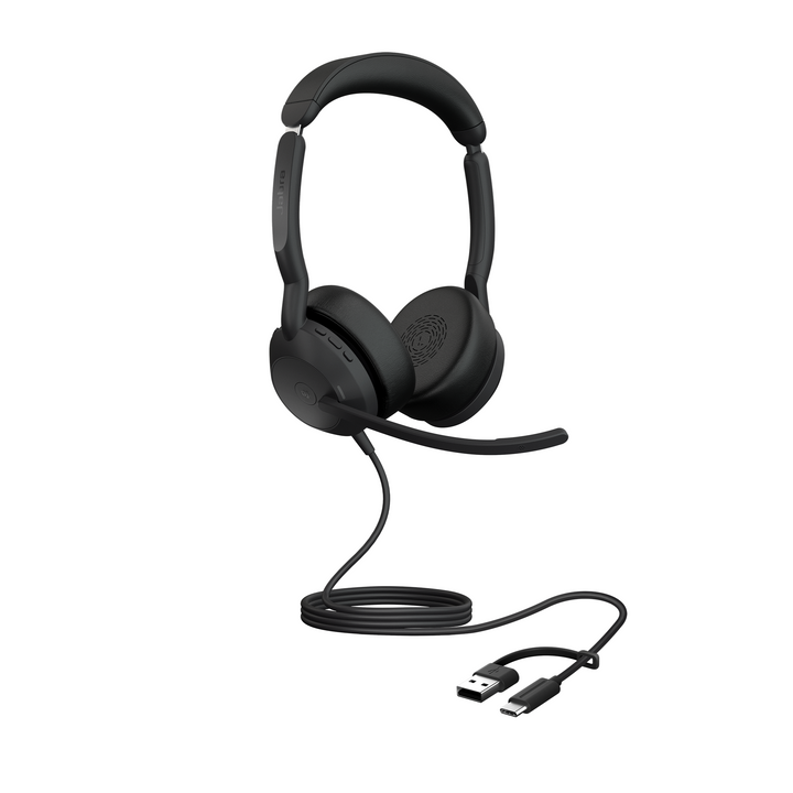 Jabra Evolve2 50 MS Teams Stereo USB-C with USB-A Adapter