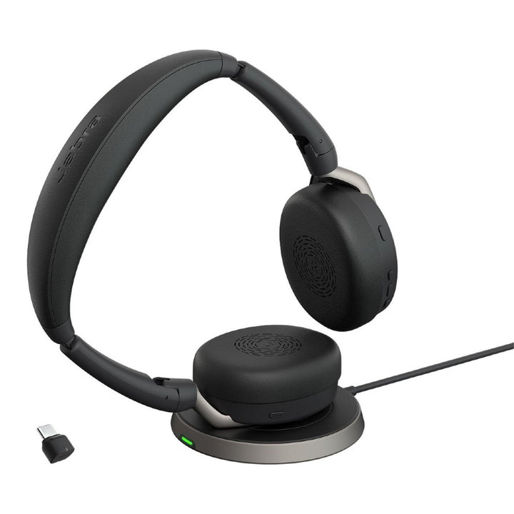 Jabra Evolve2 65 Flex MS Stereo Wireless BT Headset w/ Stand USB - C (26699 - 999 - 889)
