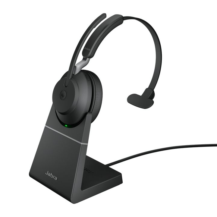Jabra Evolve2 65 MS Teams Mono with Charging Stand - Black