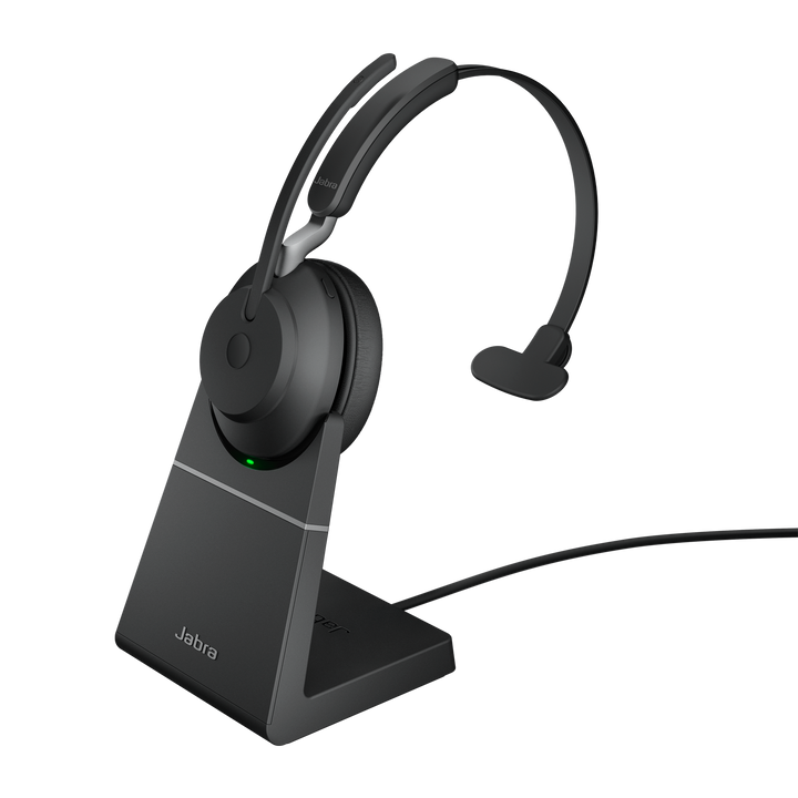 Jabra Evolve2 65 UC Mono with Charging Stand - Black