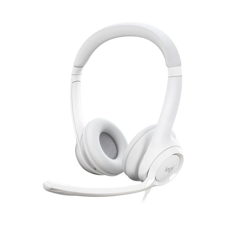 Logitech H390 USB Wired Headset with Controller Off White