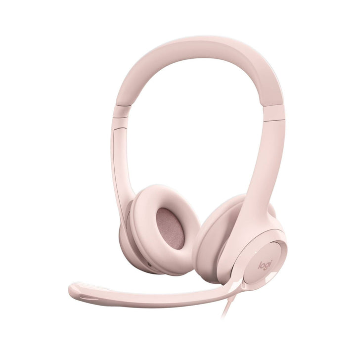 Logitech H390 USB Wired Headset with Controller Rose