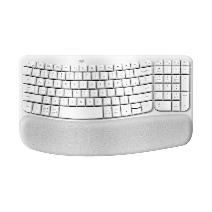 Logitech Wave Keys Ergo Wireless Keyboard Pale Grey