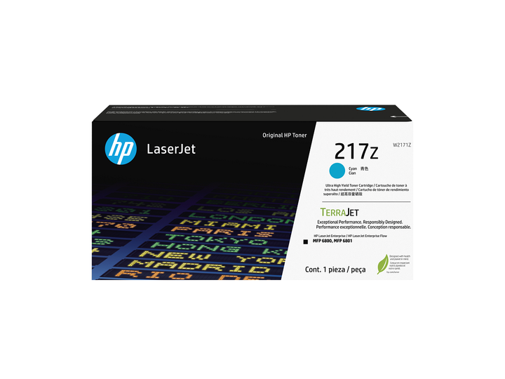 HP 217Z Ultra High Yield Cyan Original LaserJet Toner Cartridge (W2171Z) - image 1
