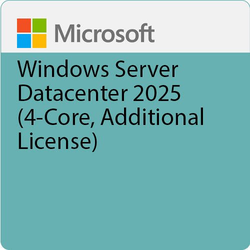 Microsoft Windows Server 2025 Datacenter Edition (4 - Core, Additional License)