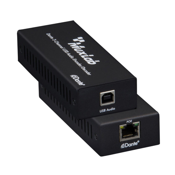 MuxLab 500550 Dante 2-channel USB audio encoder/decoder
