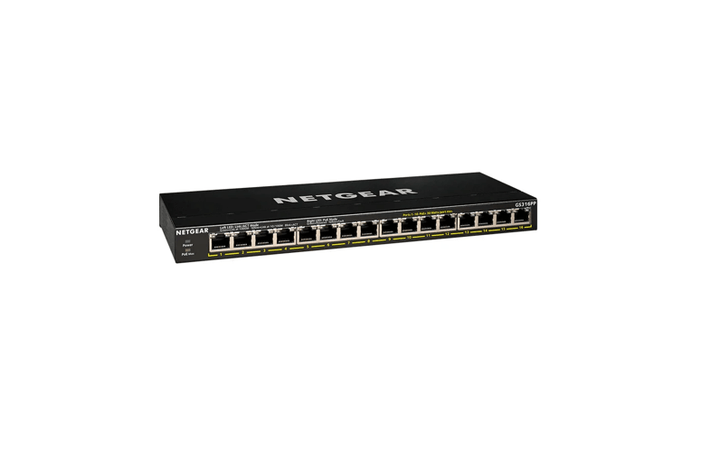 NETGEAR 16 - Port Gigabit Ethernet Unmanaged High - Power PoE+ Switch (GS316PP - 100EUS) - SourceIT