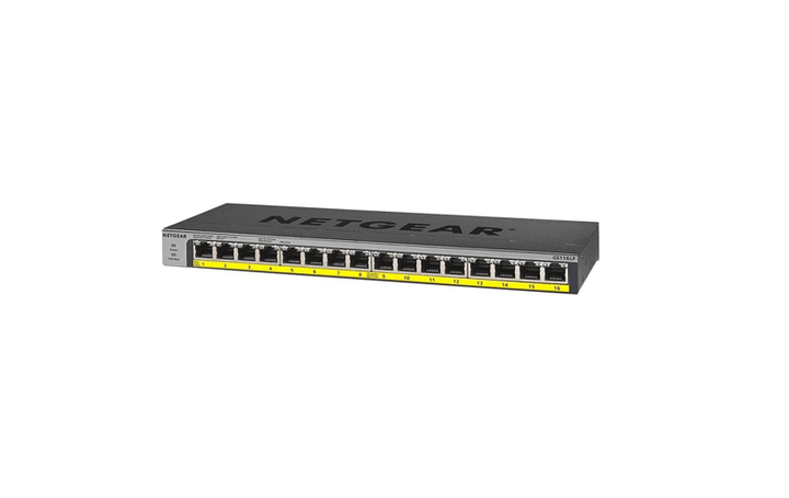 NETGEAR 16 - Port Gigabit Ethernet Unmanaged PoE Switch (GS116LP - 100EUS) - SourceIT