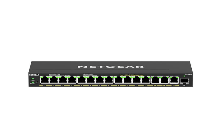 NETGEAR 16 - Port PoE Gigabit Ethernet Plus Switch (GS316EP - 100UKS) - SourceIT