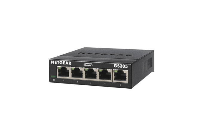 NETGEAR 5 - Port Gigabit (10/100/1000) Ethernet Unmanaged Switch (GS305 - 300UKS) - SourceIT