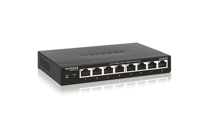 NETGEAR 8 - Port Gigabit Ethernet Smart Managed Pro Switch (GS308T - 100UKS) - SourceIT