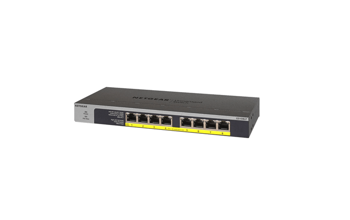 NETGEAR 8 - Port Gigabit Ethernet Unmanaged PoE Switch (GS108LP - 100EUS) - SourceIT