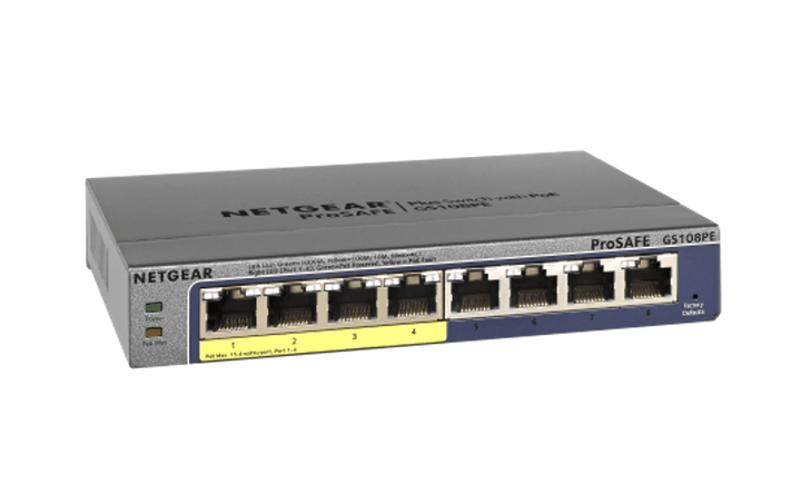 NETGEAR 8 - Port Gigabit Smart Managed Plus Switch GS108PEv3 (GS108PE - 300EUS) - SourceIT