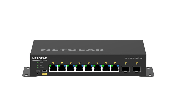 NETGEAR AV Line M4250 - 8G2XF - PoE+ Managed Switch (GSM4210PX - 100UKS) - SourceIT