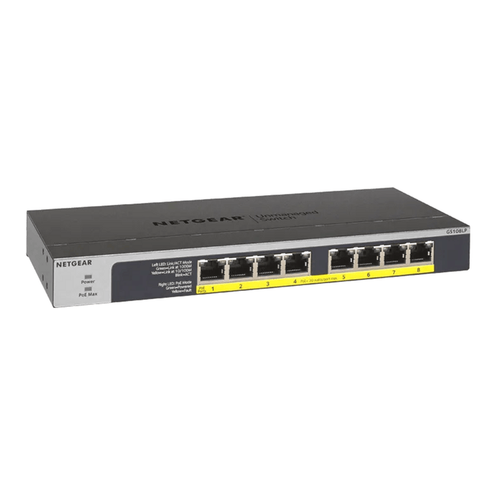 NETGEAR GS108LP 8-Port Gigabit PoE+ Unmanaged Switch 60W (GS108LP-100EUS)