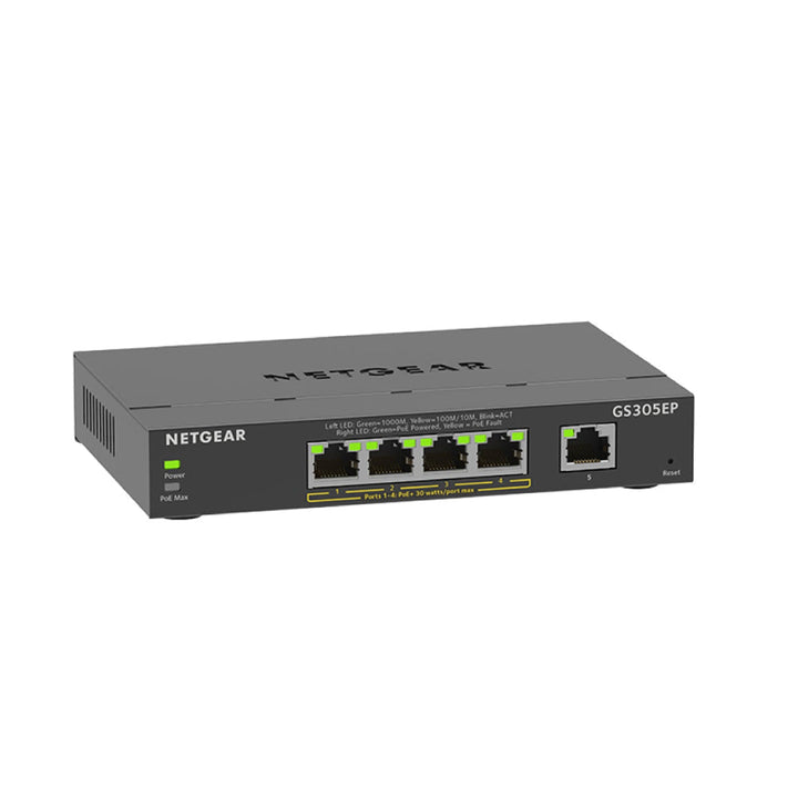 NETGEAR GS305EP 5-Port Gigabit PoE+ Easy Smart Managed Switch 63W (GS305EP-100UKS)