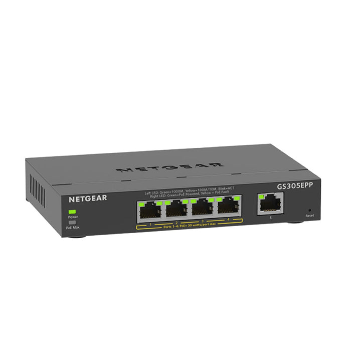 NETGEAR GS305EPP 5-Port Gigabit PoE+ Easy Smart Managed Switch 120W (GS305EPP-100UKS)