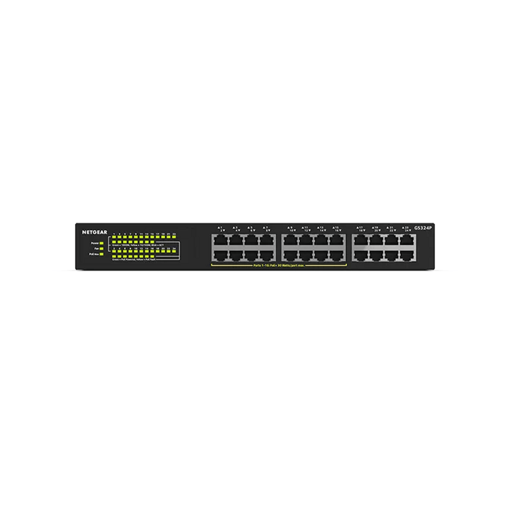 NETGEAR GS324P 24-Port Gigabit Unmanaged Switch with 16 PoE+ Ports 190W (GS324P-100EUS)