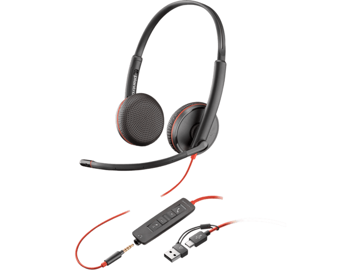 Poly Blackwire 3225 Stereo w/3.5mm,USB - C&A Headset (8X229AA)