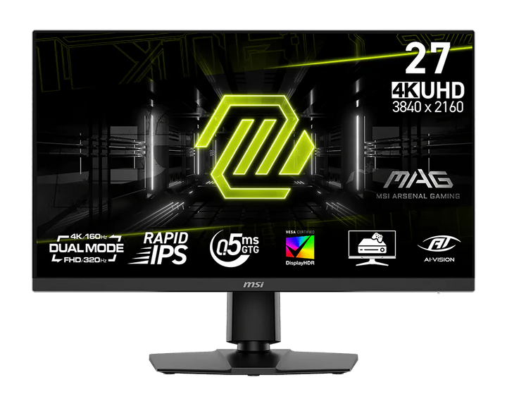 MSI MAG 272URDF E16 27" 4K UHD 160Hz / Full HD 320Hz Dual-Mode Rapid IPS Gaming Monitor