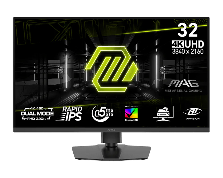 MSI MAG 322URDF E16 31.5" 4K UHD 160Hz / Full HD 320Hz Dual-Mode Rapid IPS Gaming Monitor