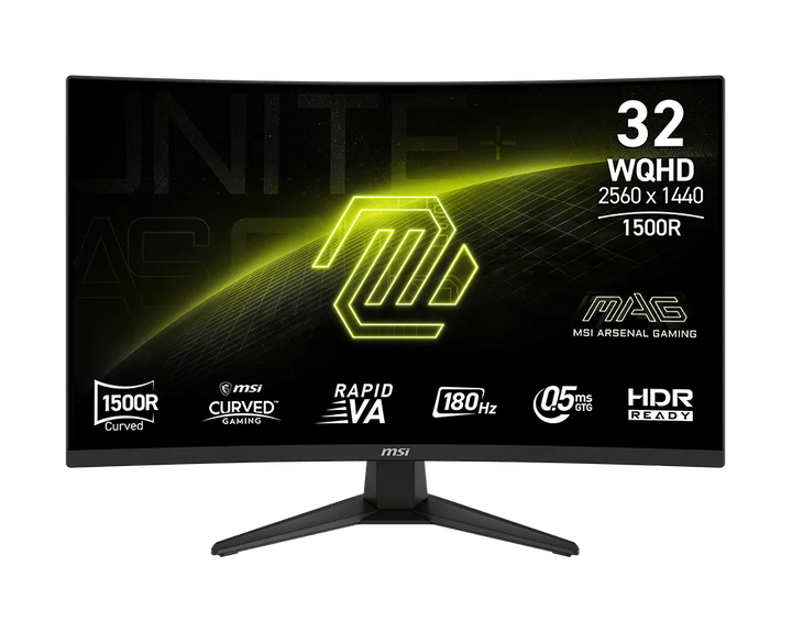 MSI MAG 321CQF E18 31.5" WQHD 180Hz Curved Rapid VA Gaming Monitor