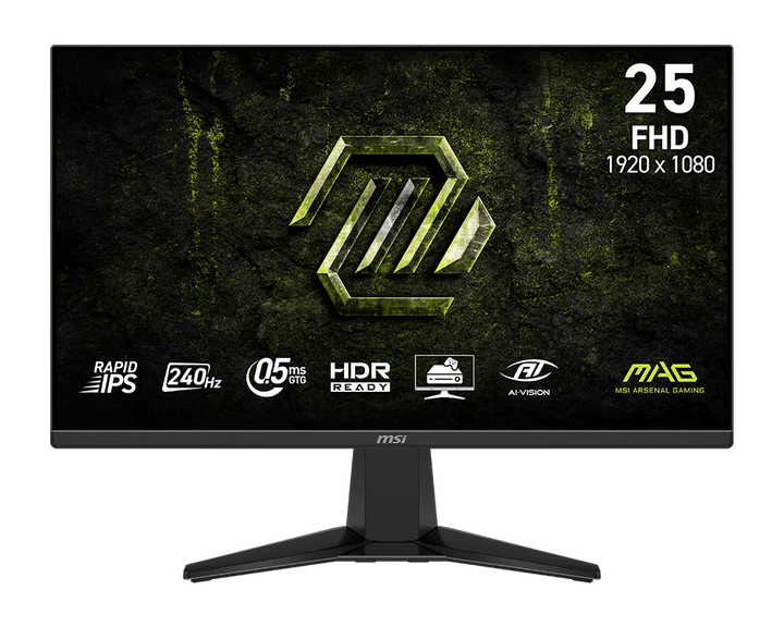 MSI MAG 255F X24 24.5" Full HD 240Hz Rapid IPS Gaming Monitor