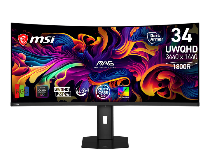 MSI MAG 341CQP QD-OLED X24 34" UWQHD 240Hz Curved Gaming Monitor