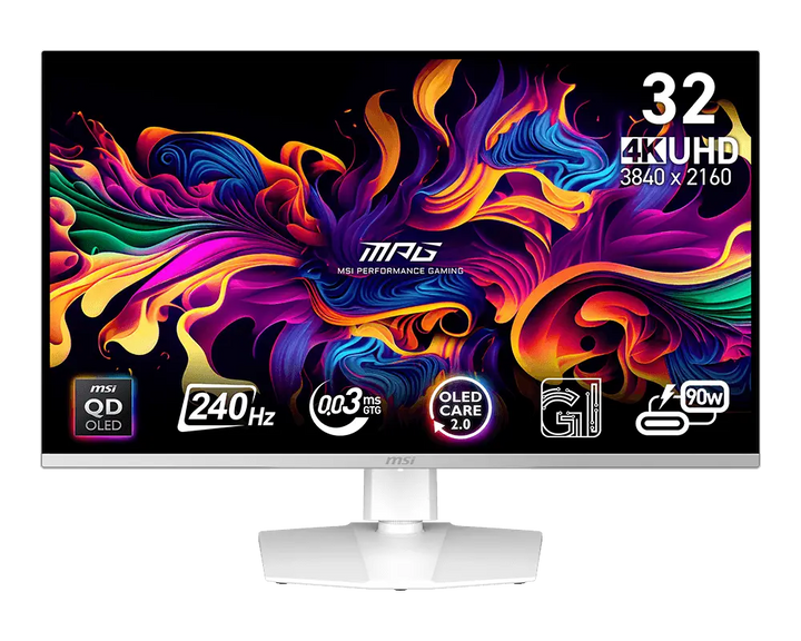 MSI MPG 321URXW QD-OLED 31.5" 4K UHD 240Hz Gaming Monitor (White)