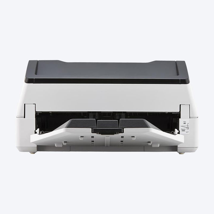 Ricoh fi-7600 A3 production scanner, front view with trays closed