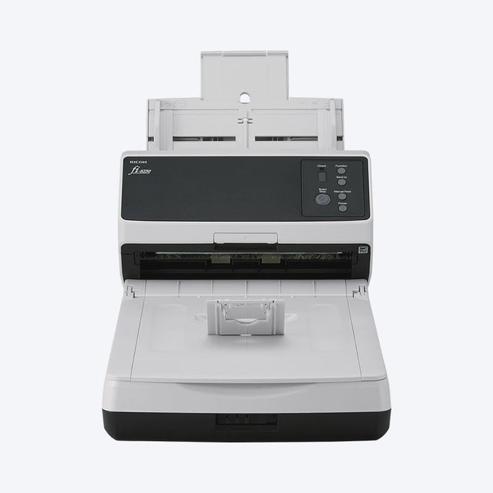 Ricoh fi-8250 A4 duplex scanner with flatbed, front view