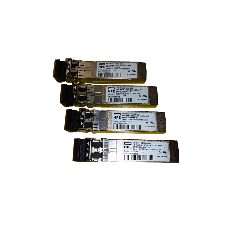 HPE MSA 10Gb Short Range iSCSI SFP+ 4-pack Transceiver