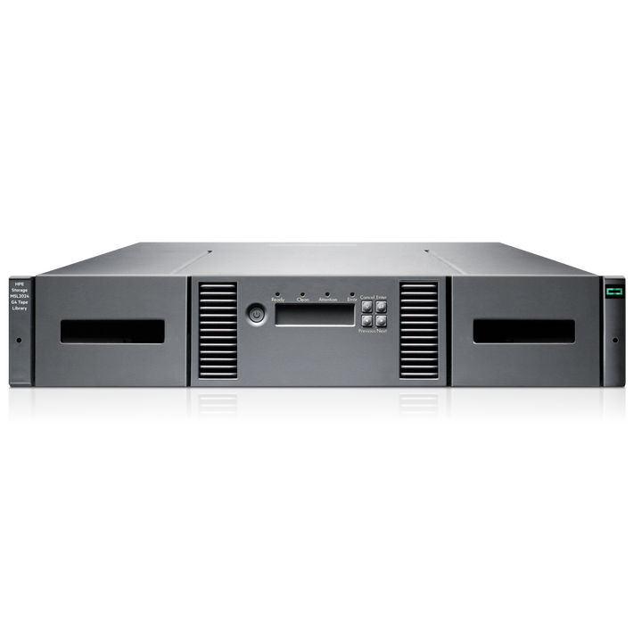 HPE StoreEver MSL2024 Tape Library with LTO-8 Ultrium 30750 SAS Drive and 15 LTO-8 Cartridges