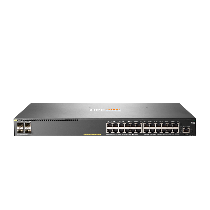 HPE Aruba Networking 2930F 24-Port Gigabit PoE+ Layer 3 Stackable Switch with 4 SFP+