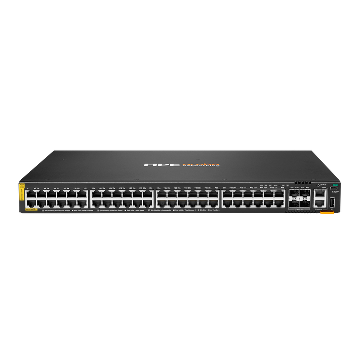 HPE Aruba Networking CX 6200F 48-Port Gigabit PoE+ Stackable Managed Switch with 4 SFP+, 740W