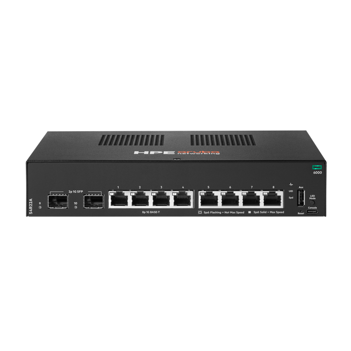 HPE Aruba Networking CX 6000 8G 2SFP Switch S4R22A