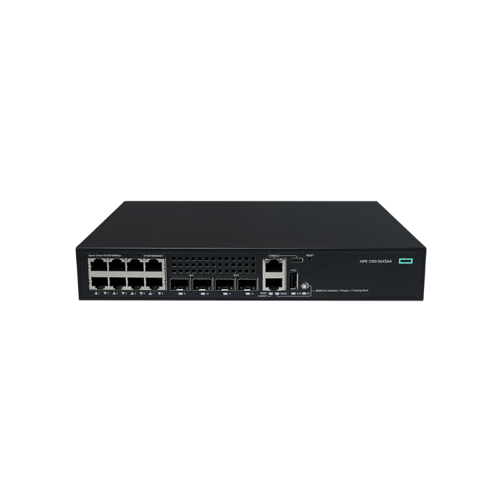 HPE Networking CW 2150 8-Port Gigabit Layer 3 Managed Switch with 2 SFP and 2 SFP+ 10G, Fanless