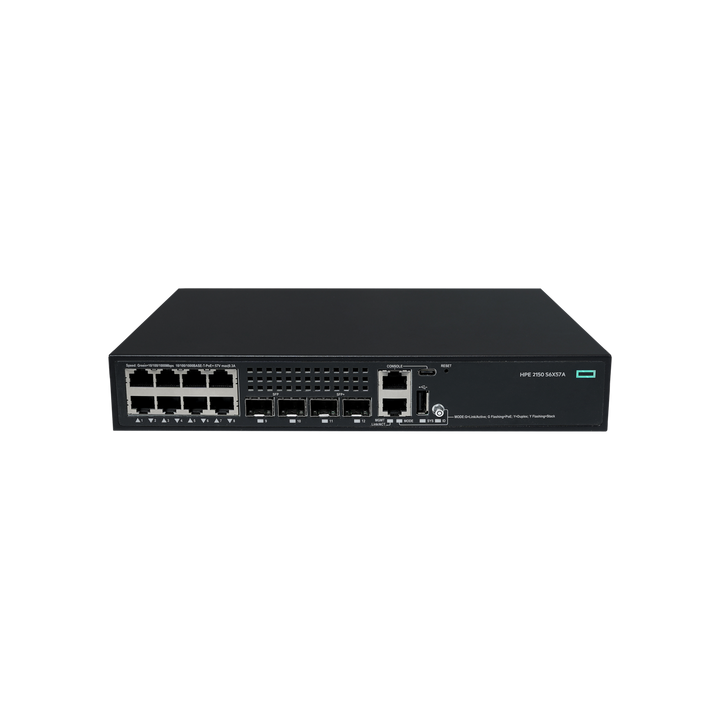 HPE Networking CW 2150 8-Port Gigabit PoE+ Layer 3 Managed Switch with 2 SFP and 2 SFP+ 10G, 125W