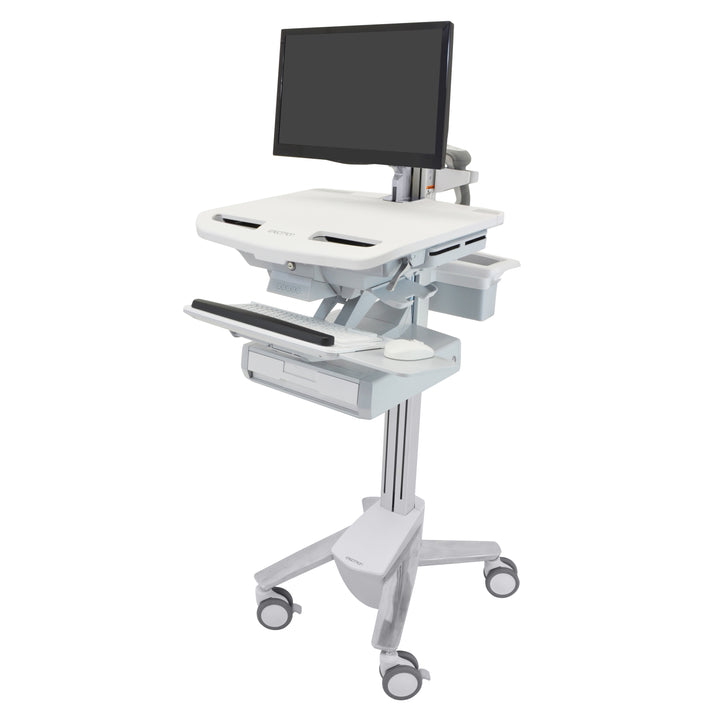 Ergotron StyleView® Cart with LCD Arm, 1 Drawer (1x1) Medical Cart (SV43-1210-0)