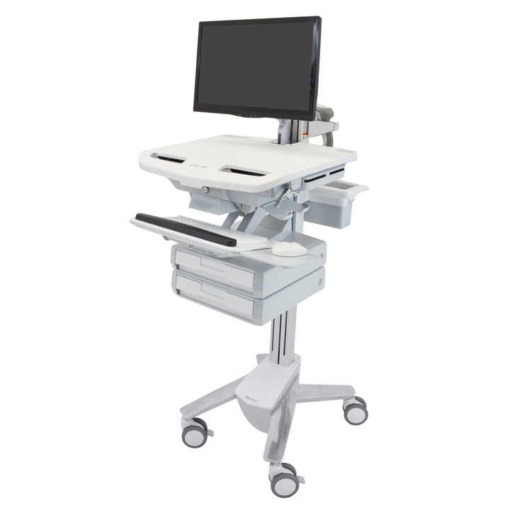 Ergotron StyleView® Cart with LCD Arm, 2 Drawers (1x2) (SV43-1220-0)