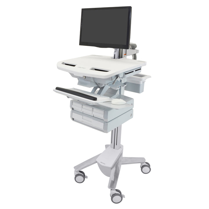 Ergotron StyleView® Cart with LCD Arm, 4 Drawers (3x1+1) (SV43-1240-0)
