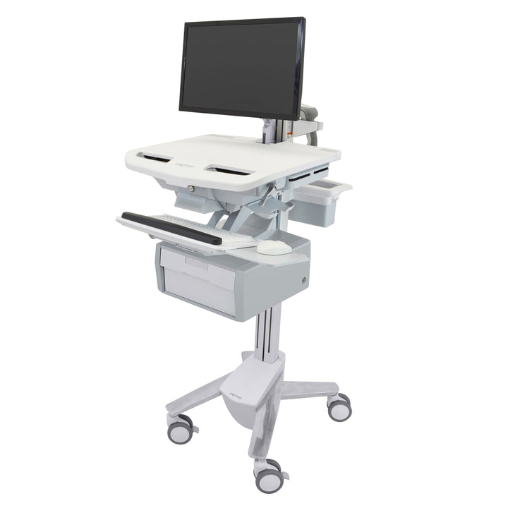 Ergotron StyleView® Cart with LCD Arm, 1 Tall Drawer (1x1) (SV43-12B0-0)