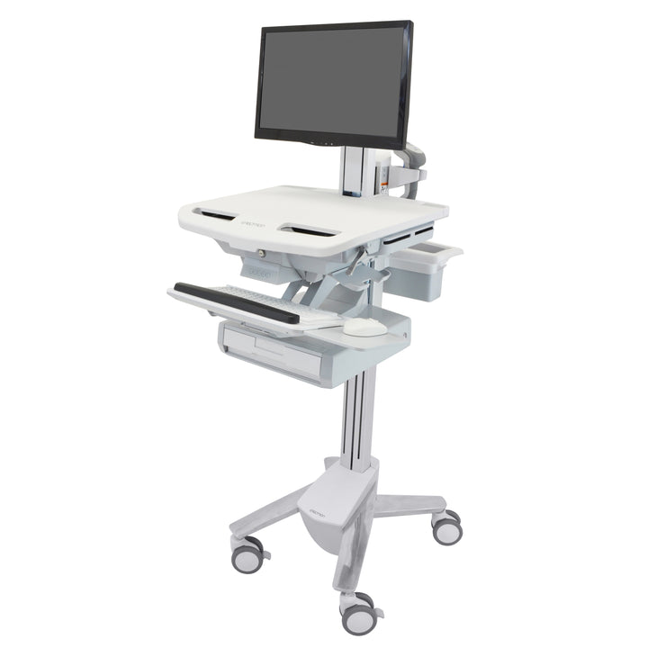 Ergotron StyleView® Cart with LCD Pivot, 1 Drawer (1x1) Medical Cart (SV43-1310-0)
