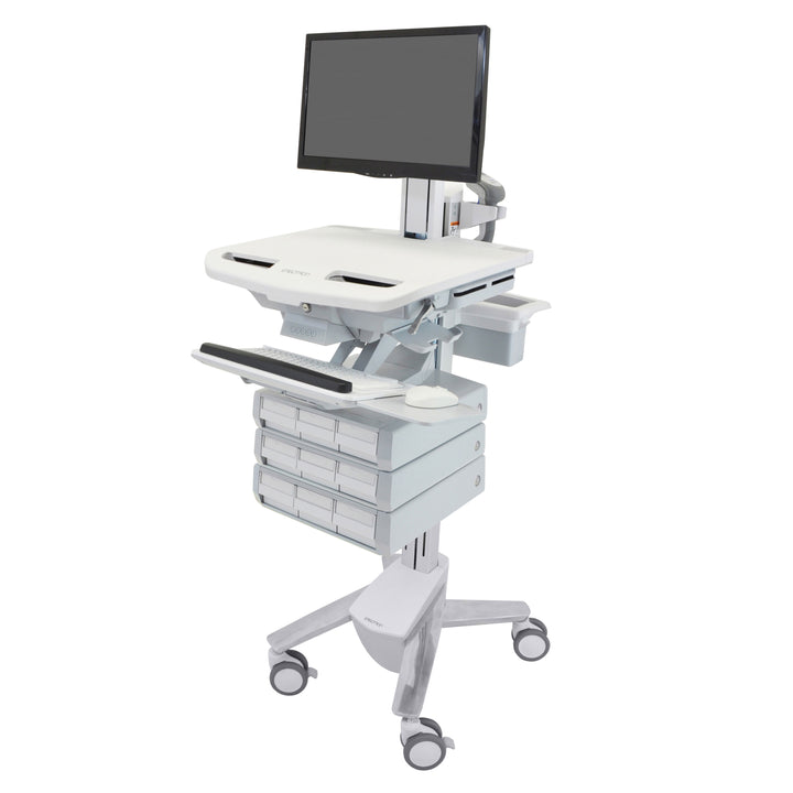 Ergotron StyleView® Cart with LCD Pivot, 9 Drawers (3x3) (SV43-1390-0)